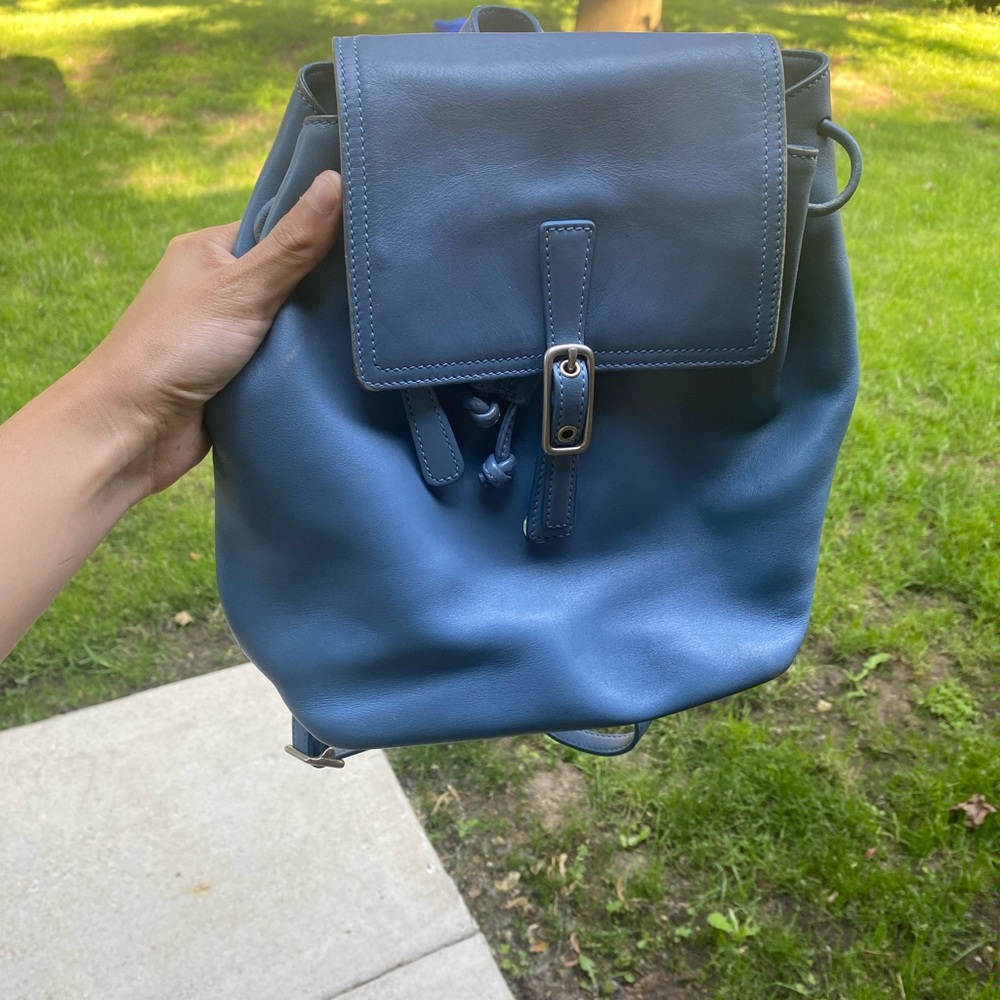 Vintage Coach Legacy Baby Blue Leather Backpack